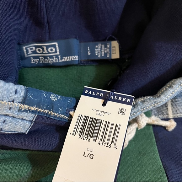 Polo Ralph Lauren Patchwork Hoodie with American Flag 😳🔥🔥🔥😳 - Picture 14 of 16